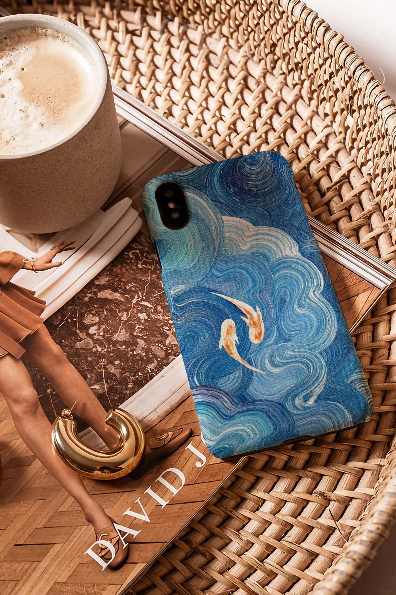 Koi Balığı Desenli Telefon Kılıfı *** 260