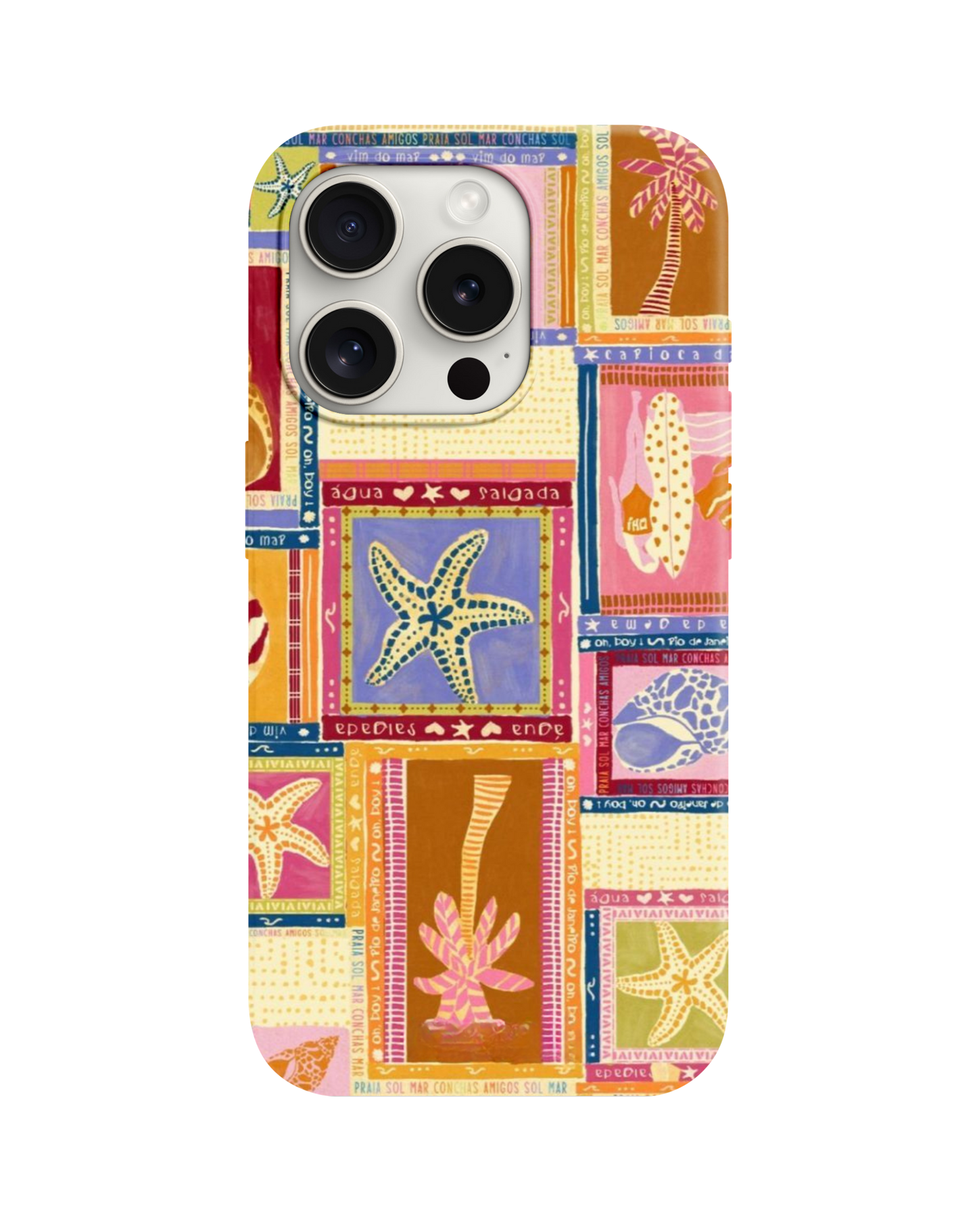 Retro Tropikal Desenli Telefon Kılıfı --- 384