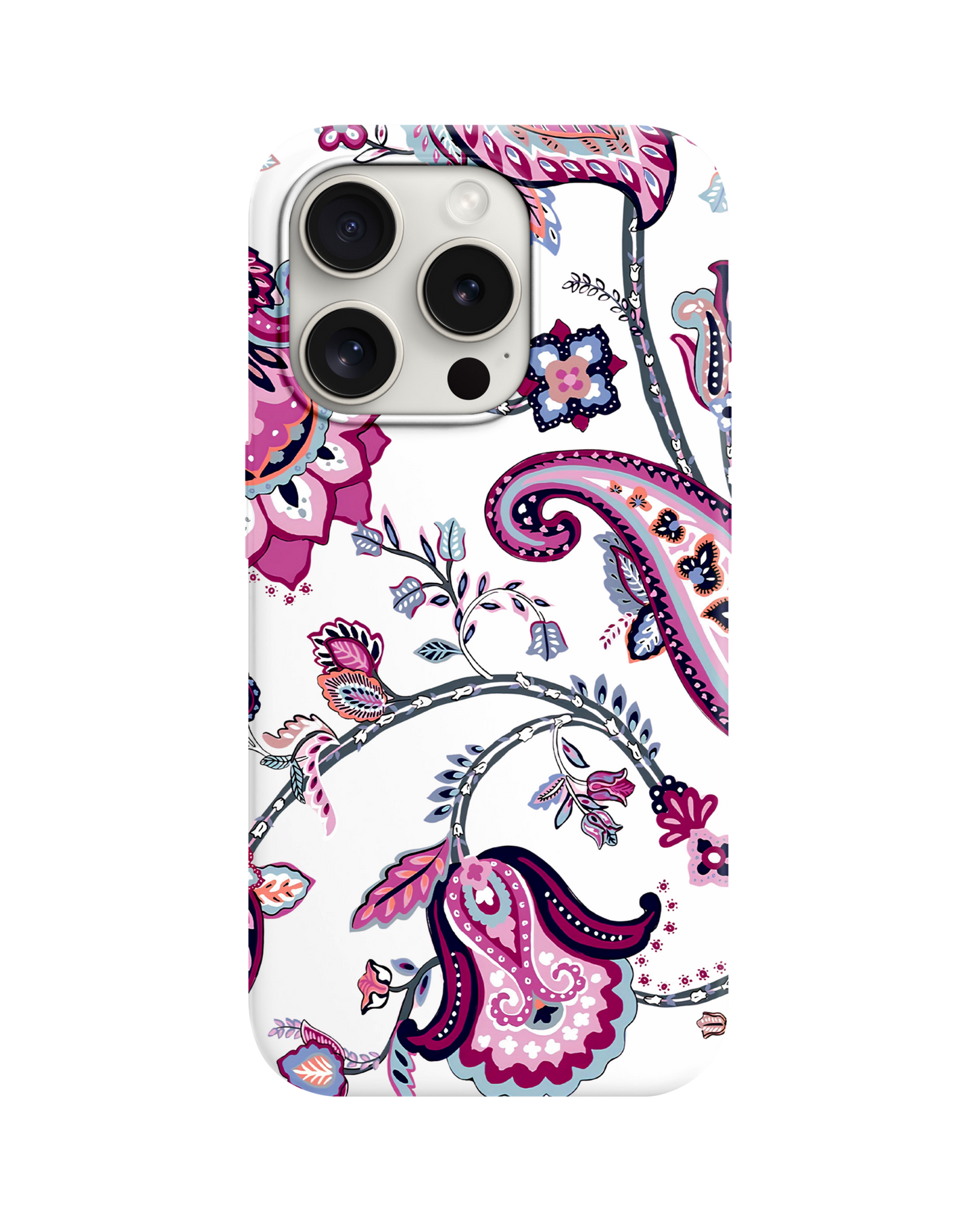 Renkli Paisley Desenli Çiçekli Telefon Kılıfı /// 398