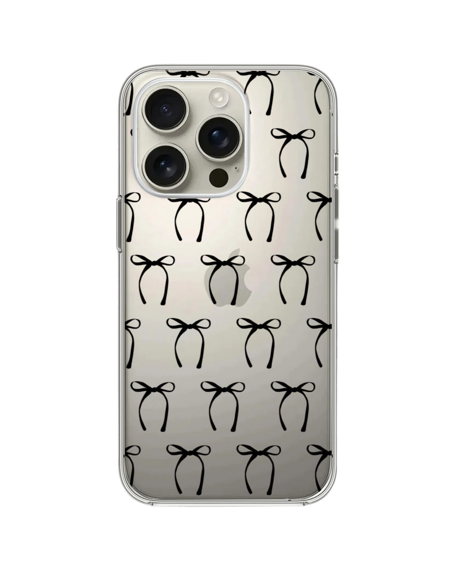 Siyah Kurdele Telefon Kılıfı (Şeffaf) /// 102