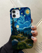 Sanatsal Yıldızlı Doğa Premium Telefon Kılıfı