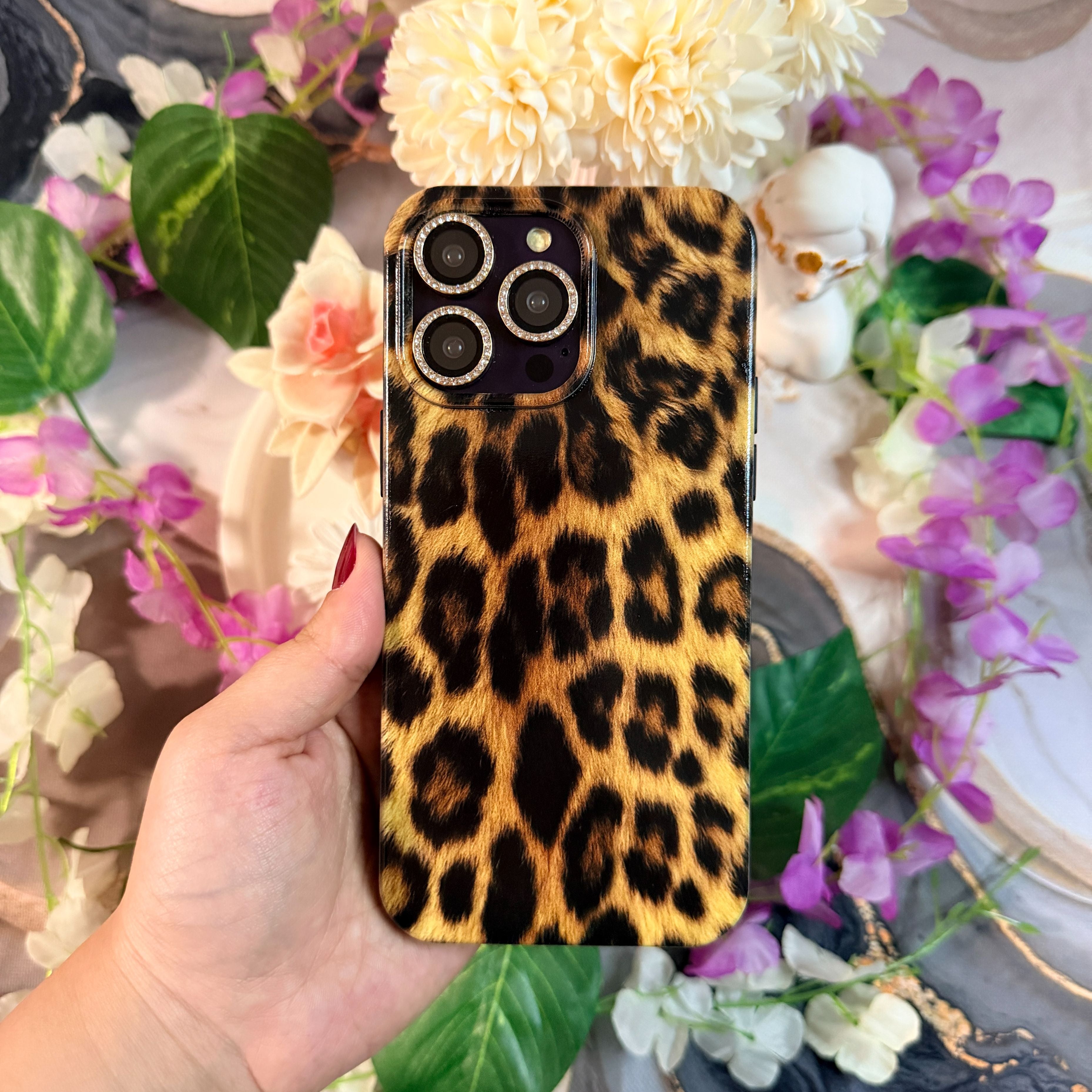 Leopar Desenli Premium Telefon Kılıfı