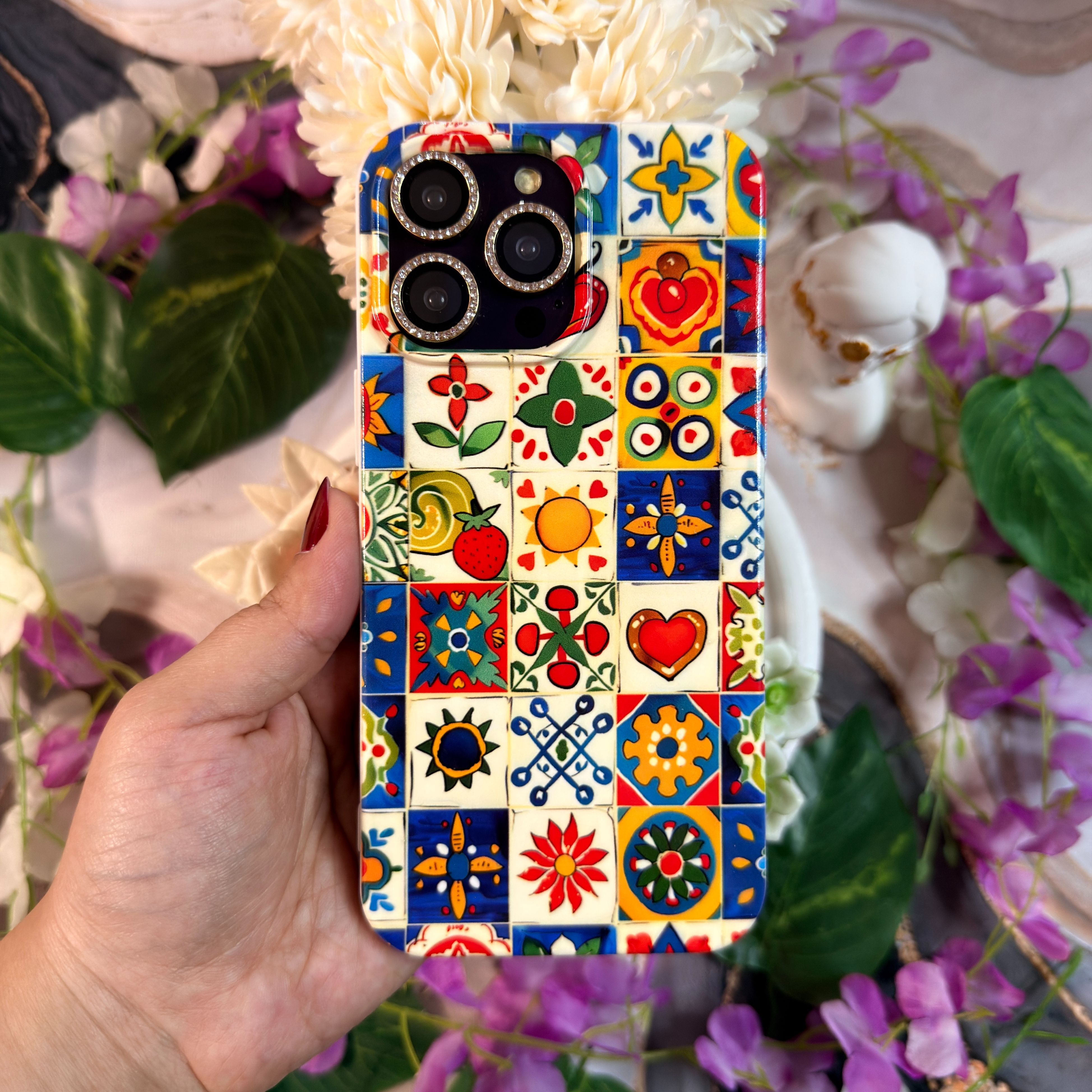 Renkli Mozaik Premium Telefon Kılıfı