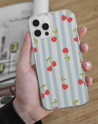 Minimal Kiraz Desenli Premium Şeffaf Telefon Kılıf