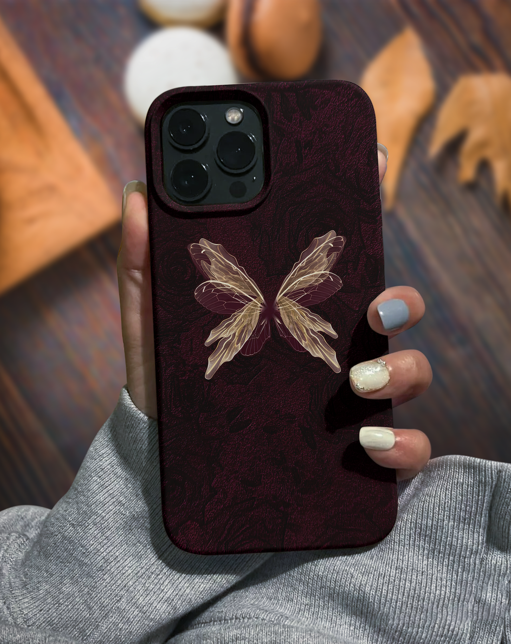 Golden Butterfly Premium Telefon Kılıfı