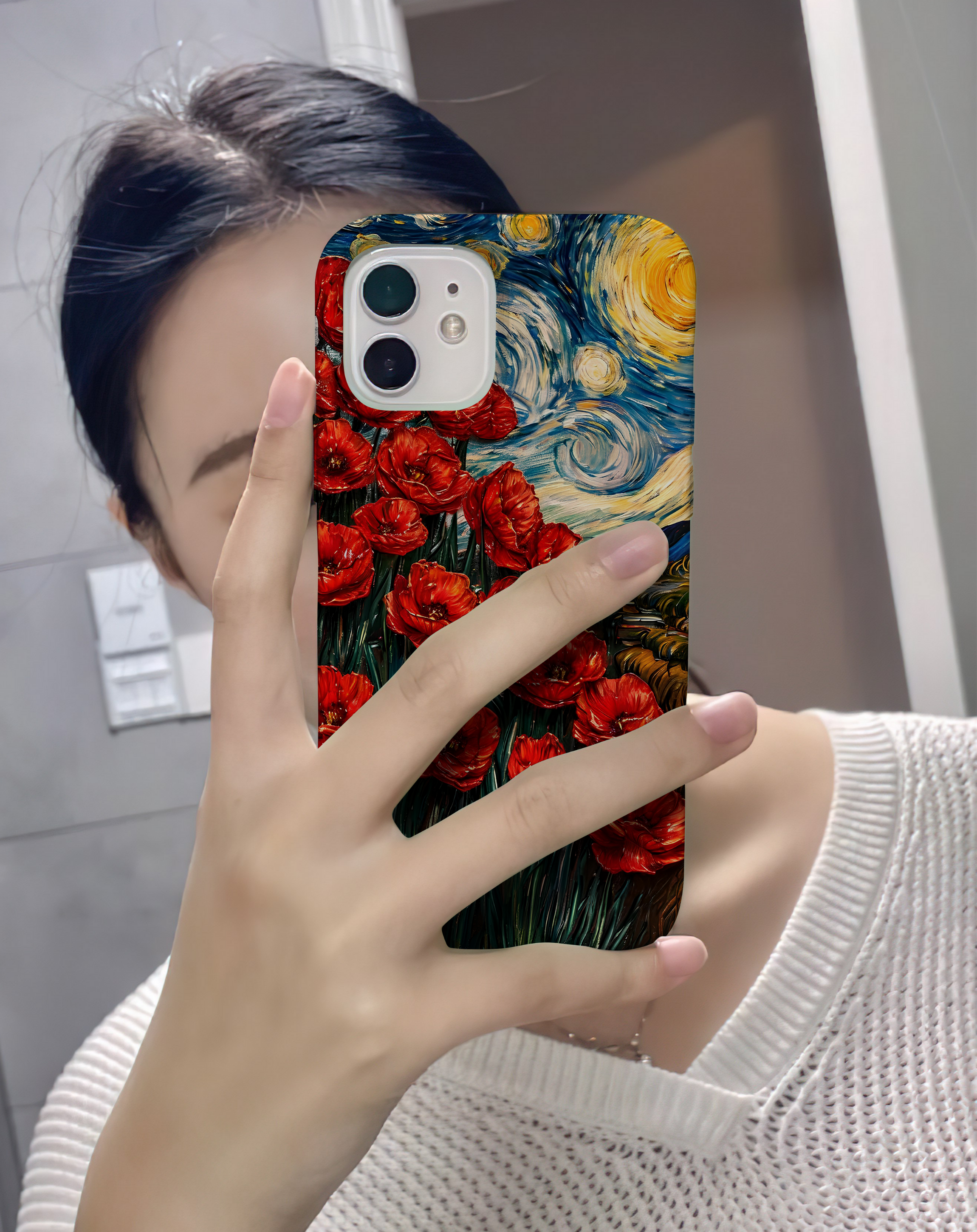 Van Gogh Kırmızı Gelincik Premium Telefon Kılıfı