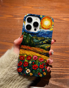 Güneş ve Çiçekler Sanat Premium Telefon Kılıfı