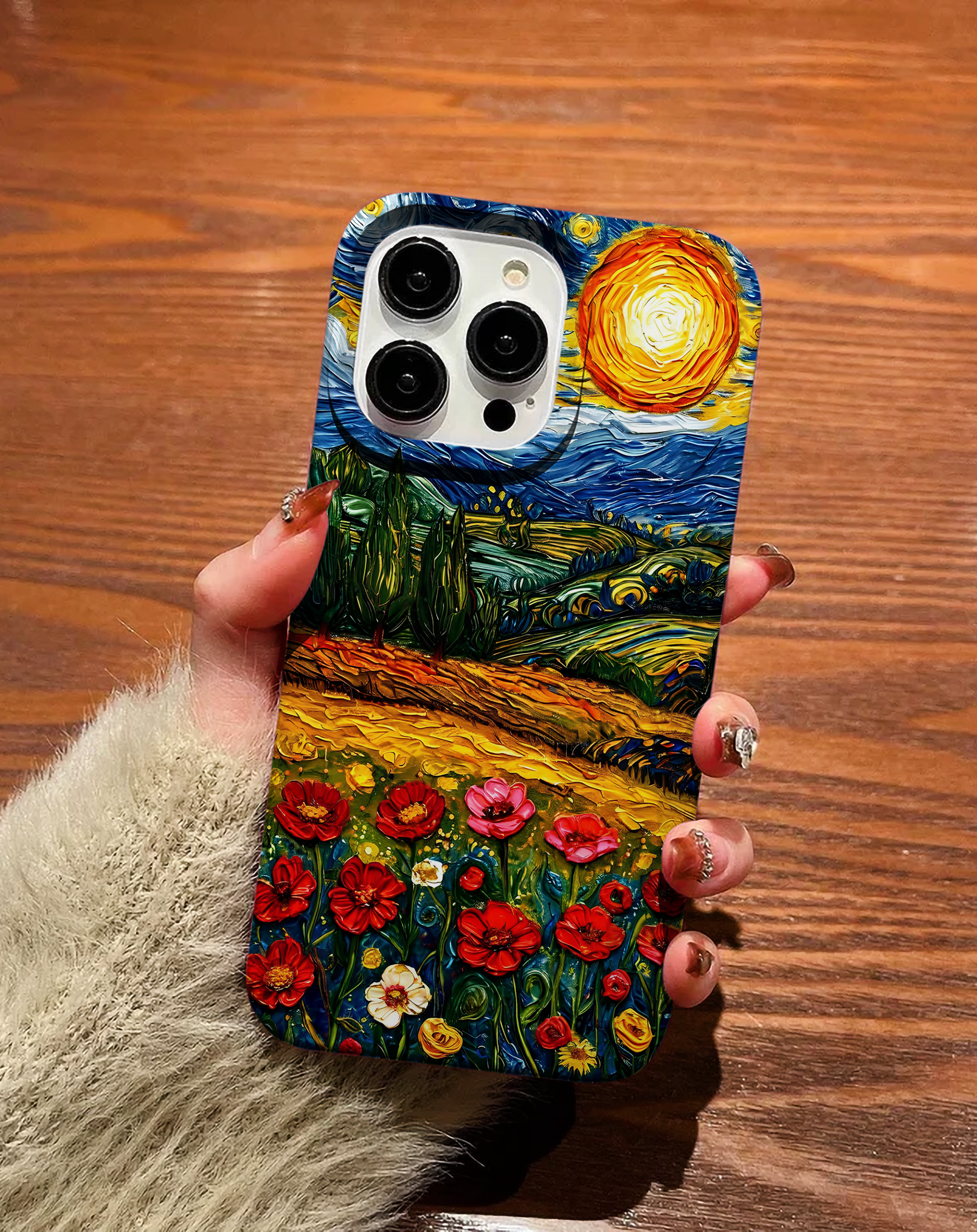 Güneş ve Çiçekler Sanat Premium Telefon Kılıfı