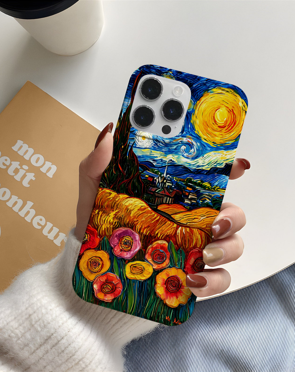 Yıldızlı Çiçek Tarlası Premium Telefon Kılıfı