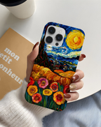 Yıldızlı Çiçek Tarlası Premium Telefon Kılıfı