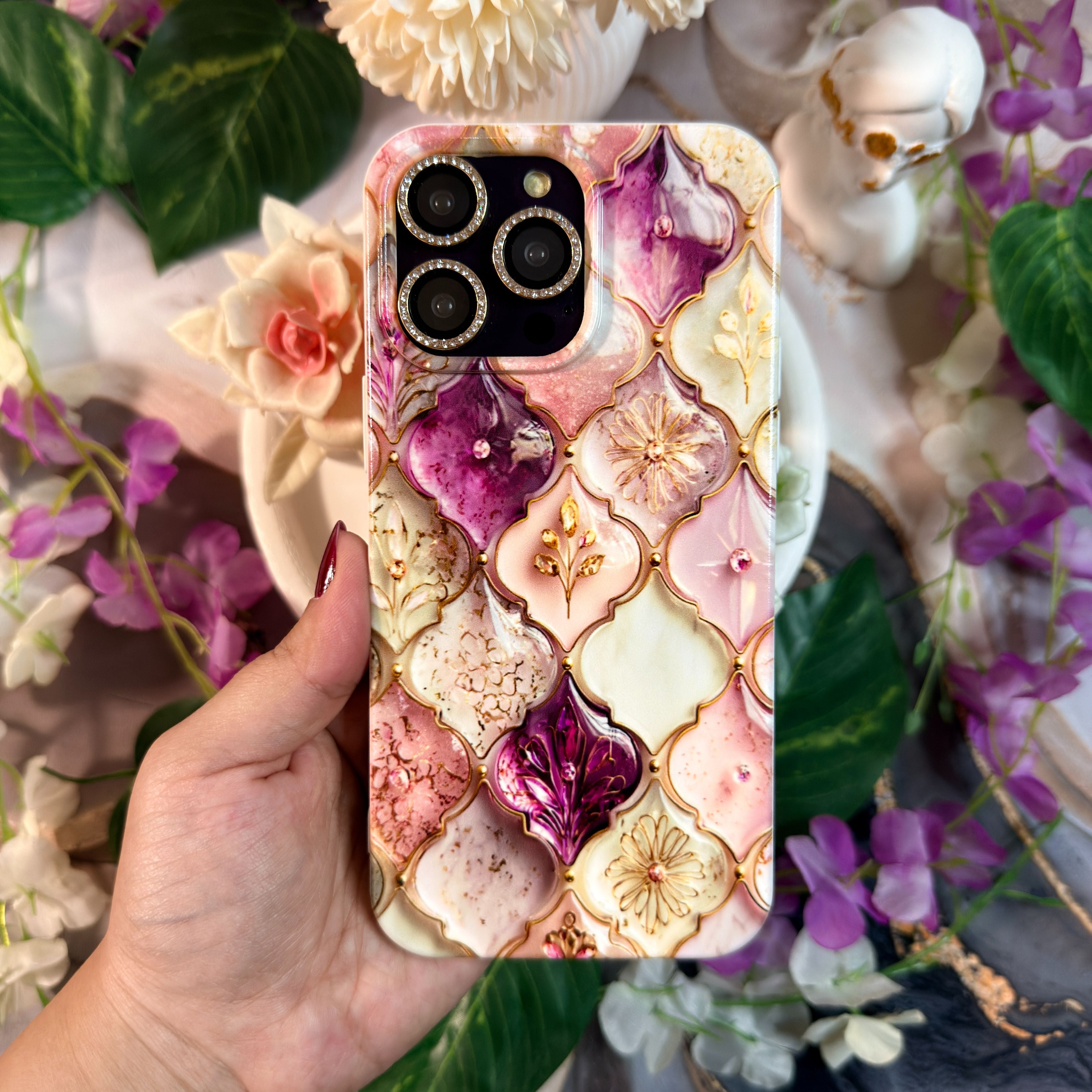 Lüks Mozaik Desen Premium Telefon Kılıfı