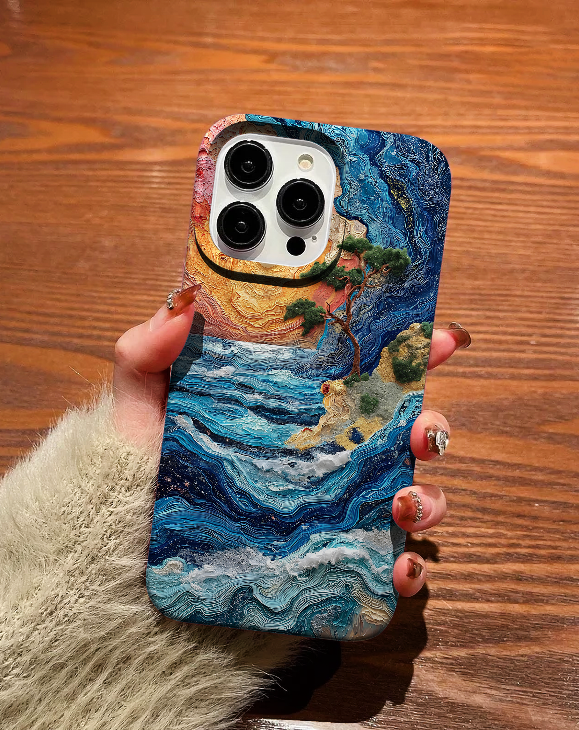 Ocean Sunset Painting Premium Telefon Kılıfı