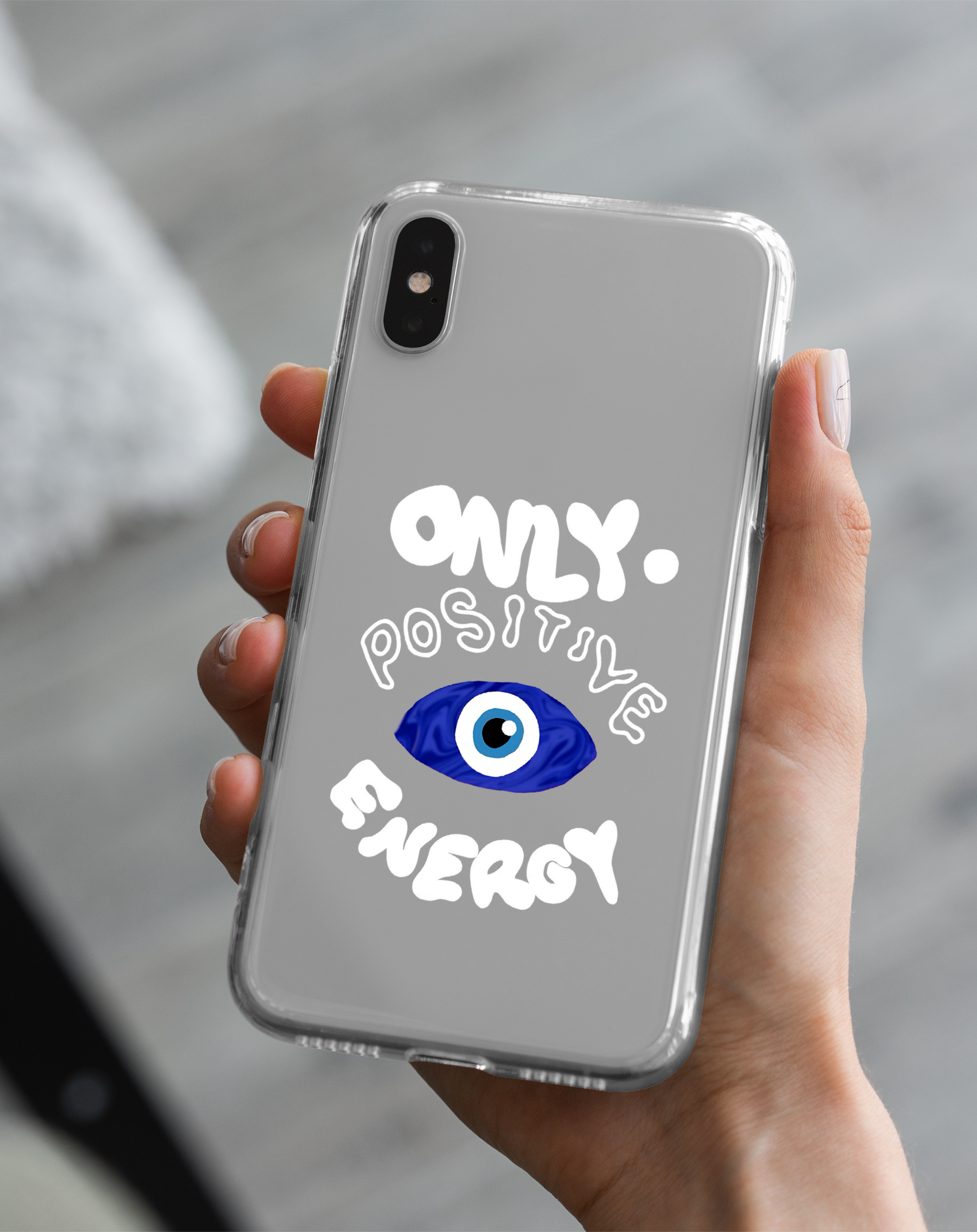 Only Positive Energy Premium Şeffaf Telefon Kılıfı