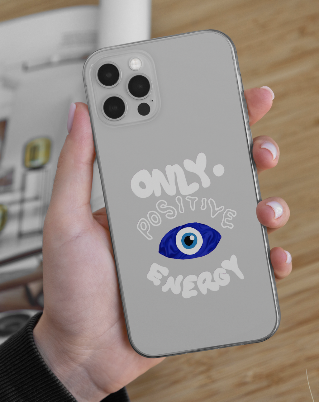 Only Positive Energy Premium Şeffaf Telefon Kılıfı