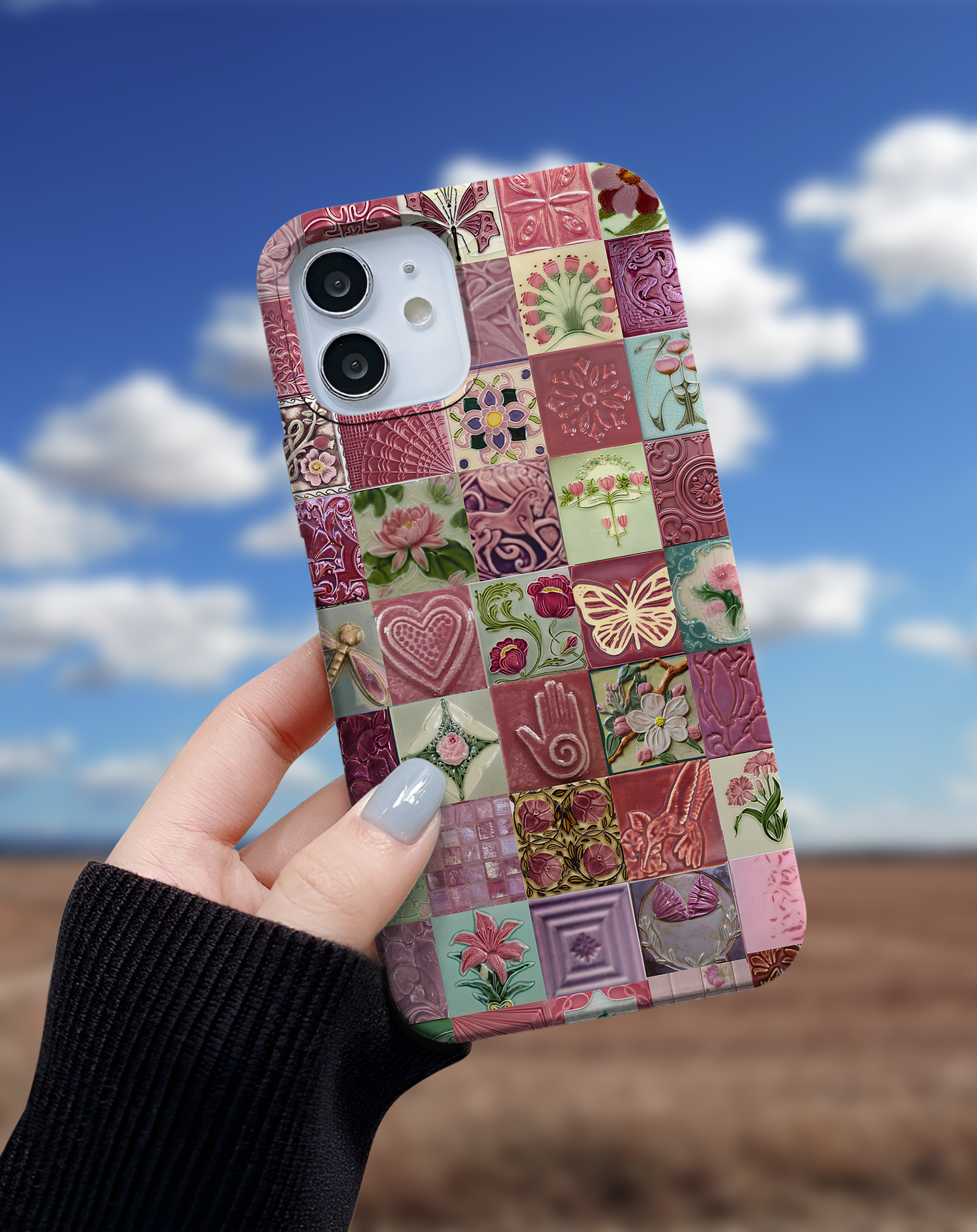 Vintage Patchwork Premium Telefon Kılıfı