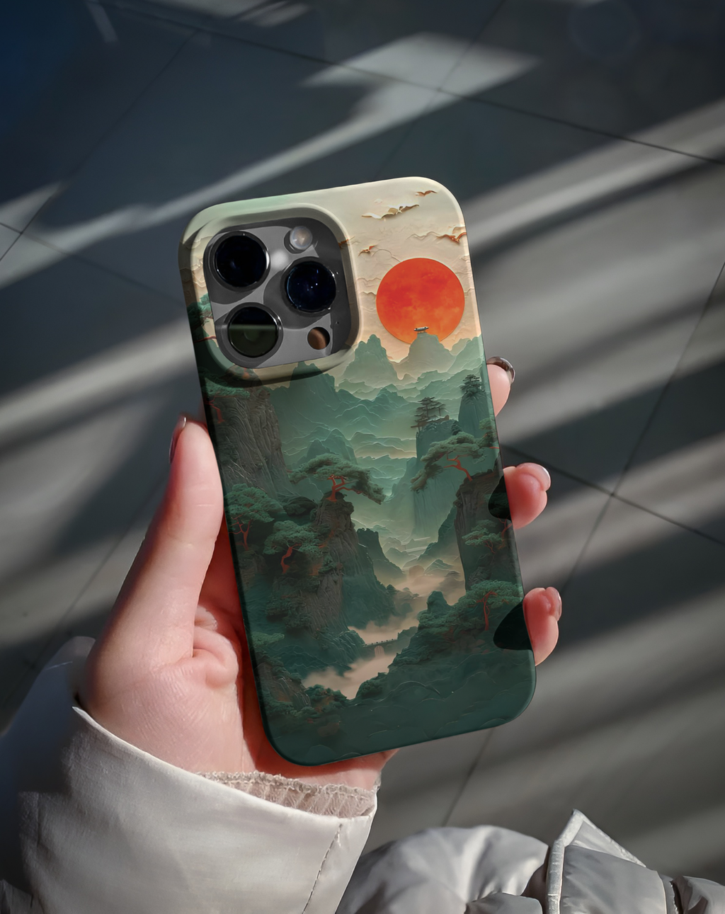 Luxury Sunset Landscape Premium Telefon Kılıfı