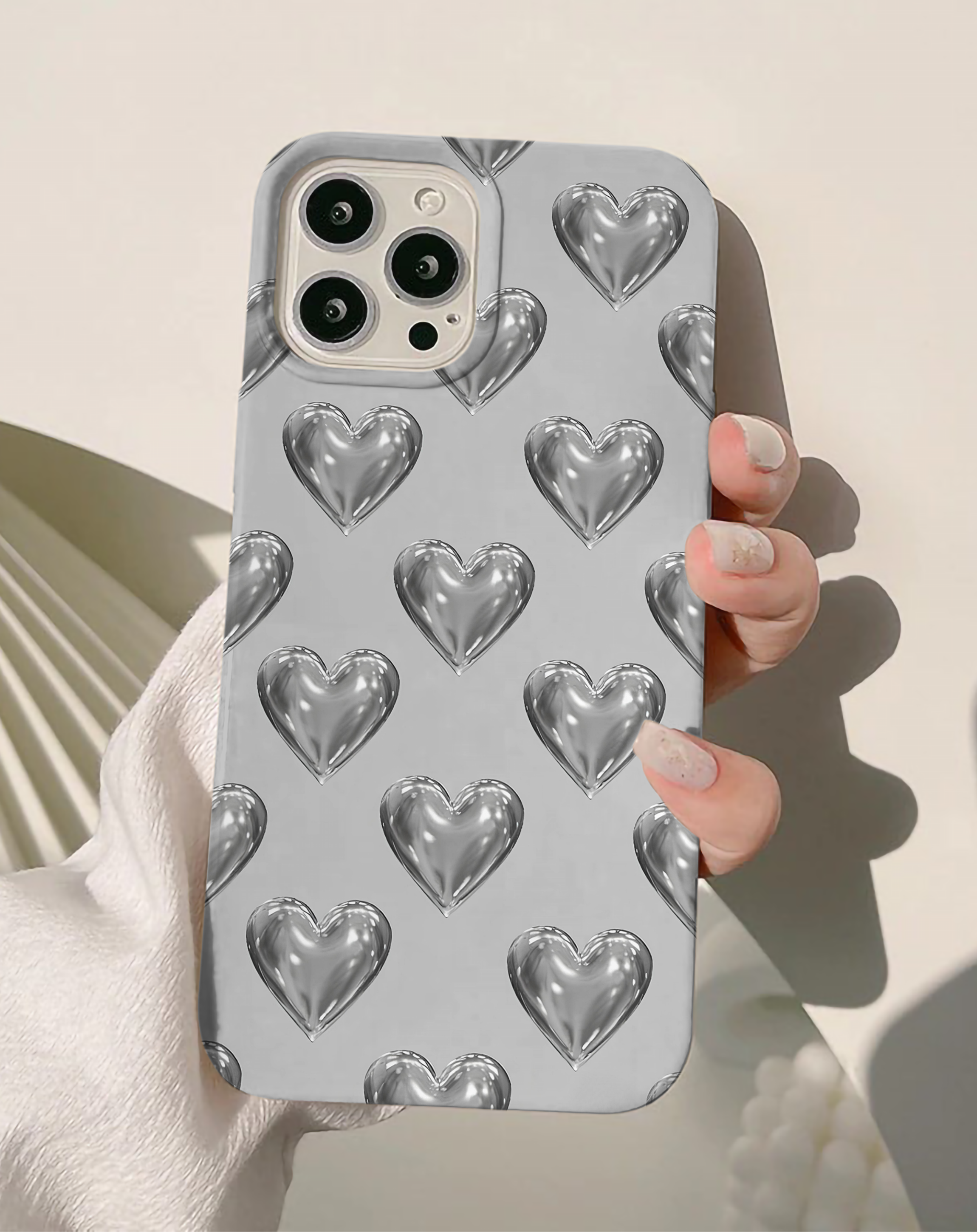 Kalp Desenli Premium Telefon Kılıfı