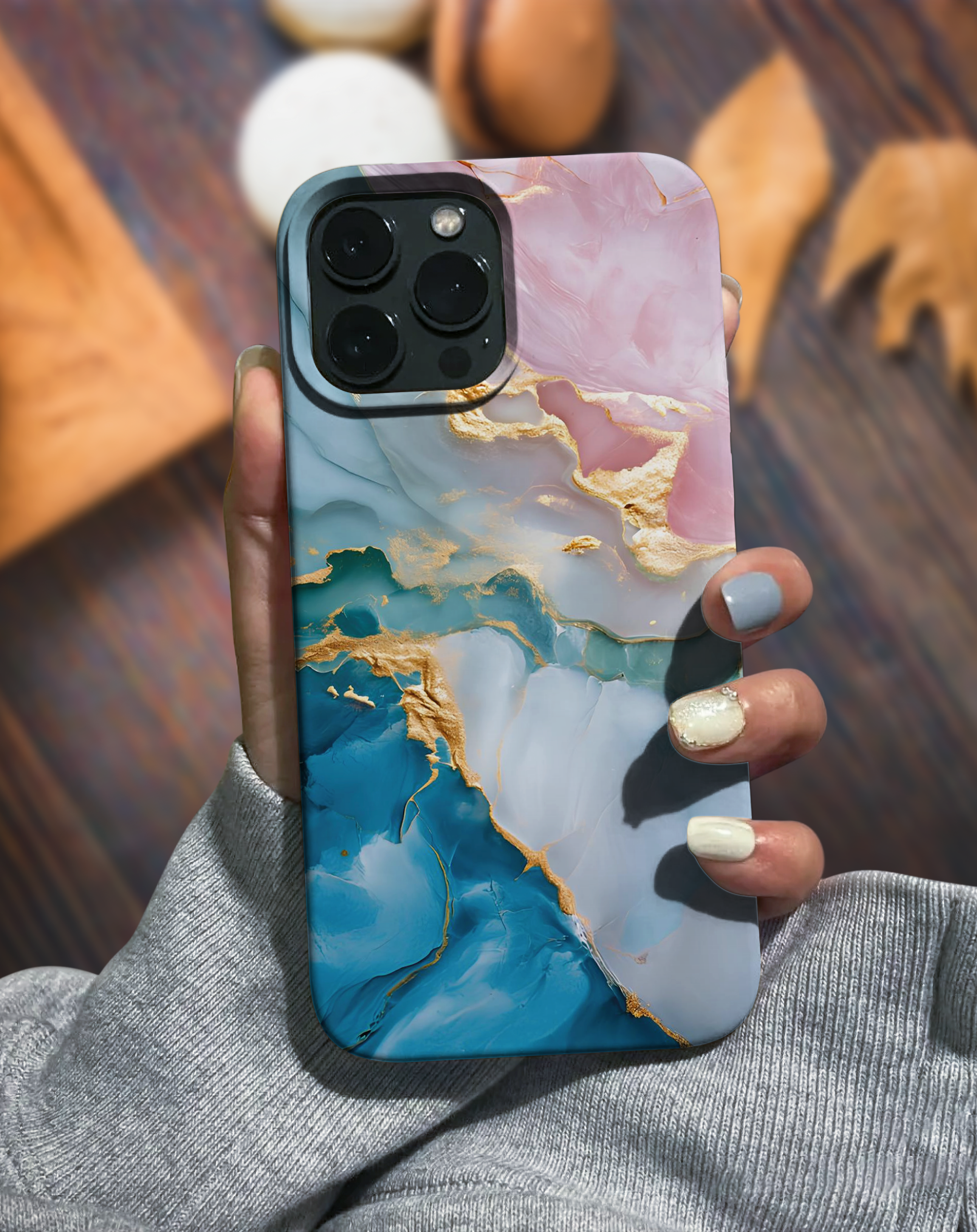 Luxury Gold Marble Desen Telefon Kılıfı