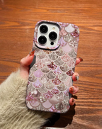 Pembe Simli Deniz Kızı Pullu Desen Telefon Kılıfı