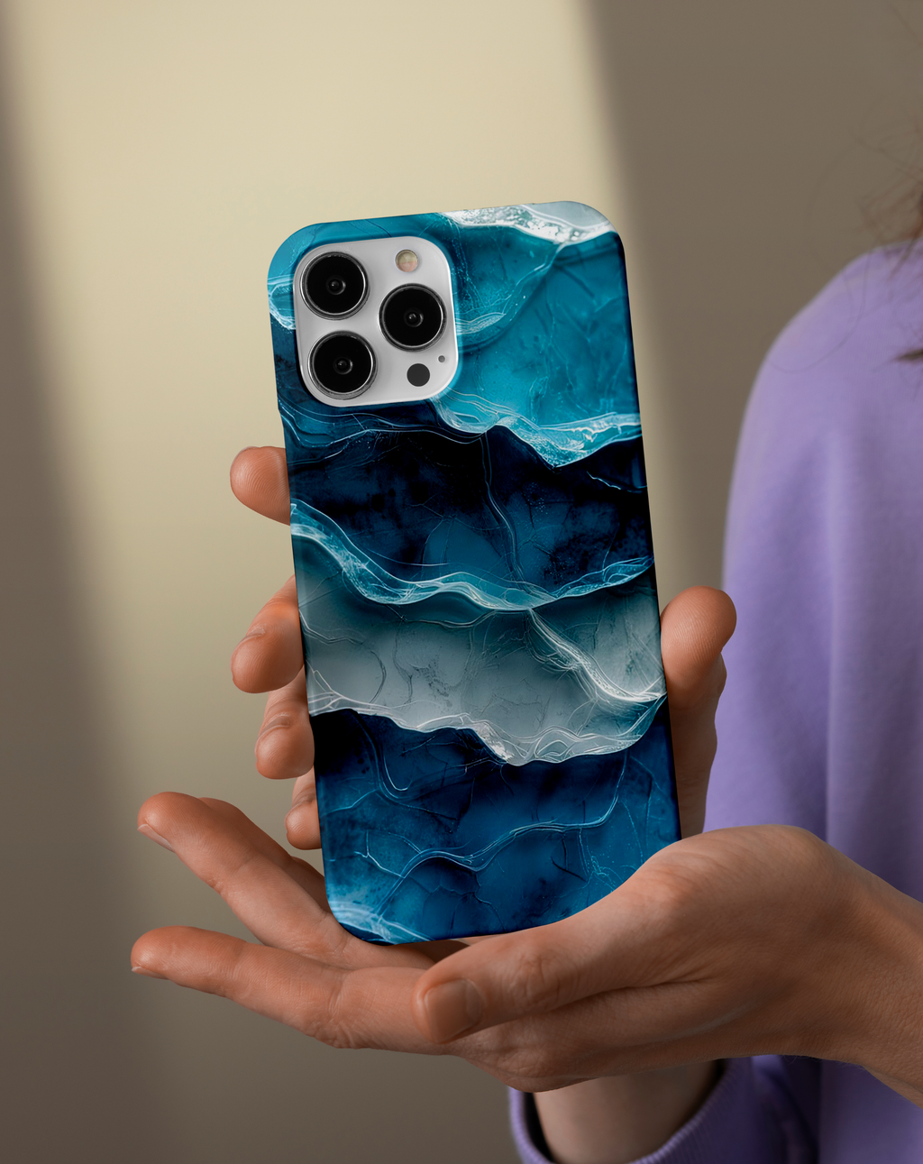 Ocean Blue Abstract Wave Telefon Kılıfı