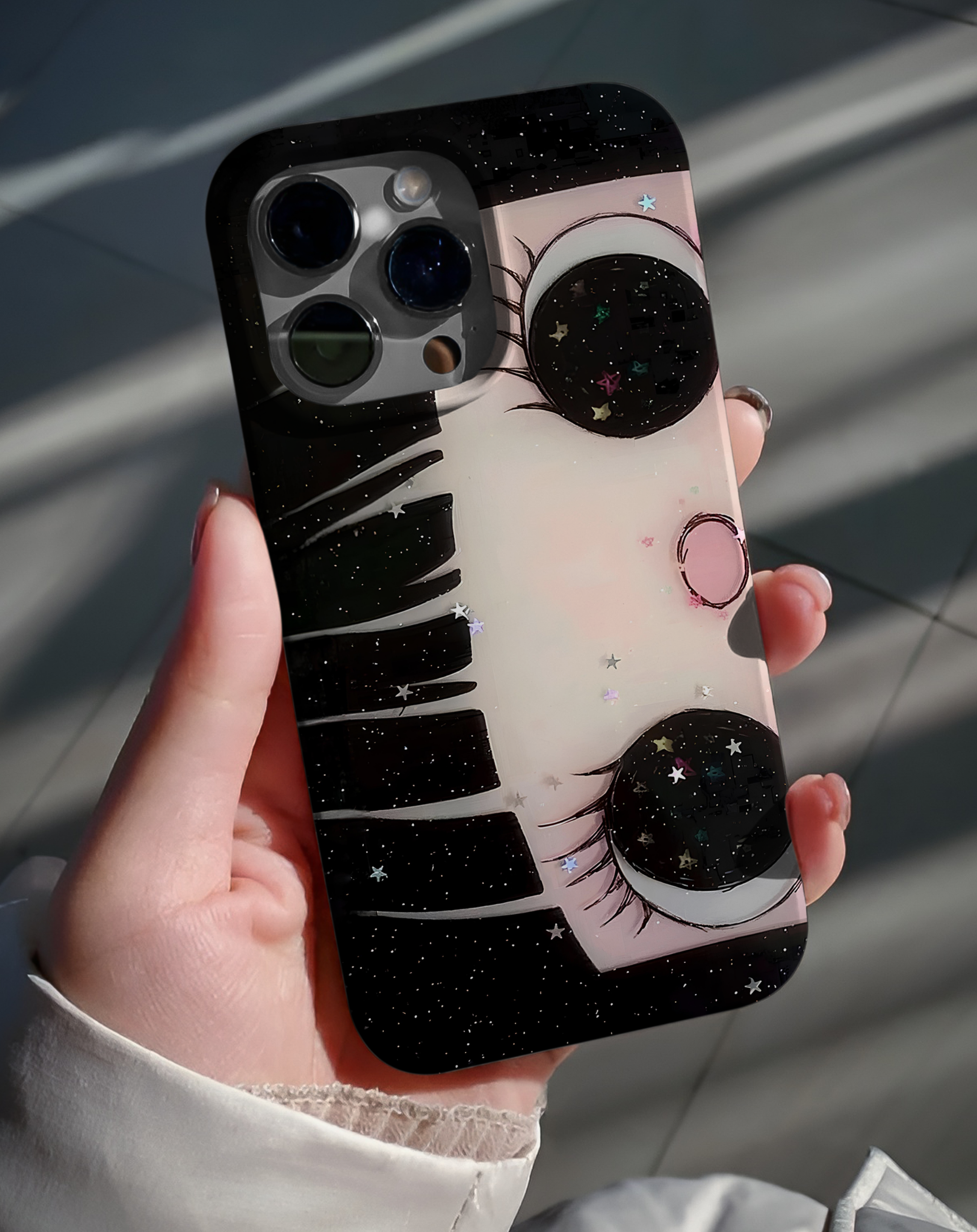 Kawaii Starry Eyes Premium Telefon Kılıfı
