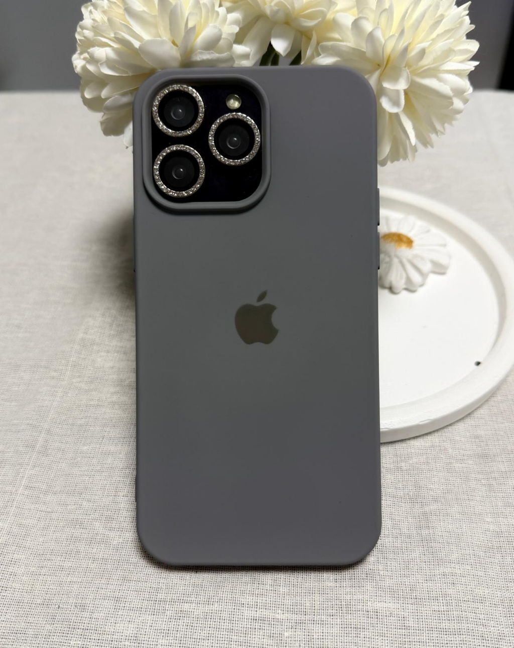 Apple Logo Gri Premium Telefon Kılıfı