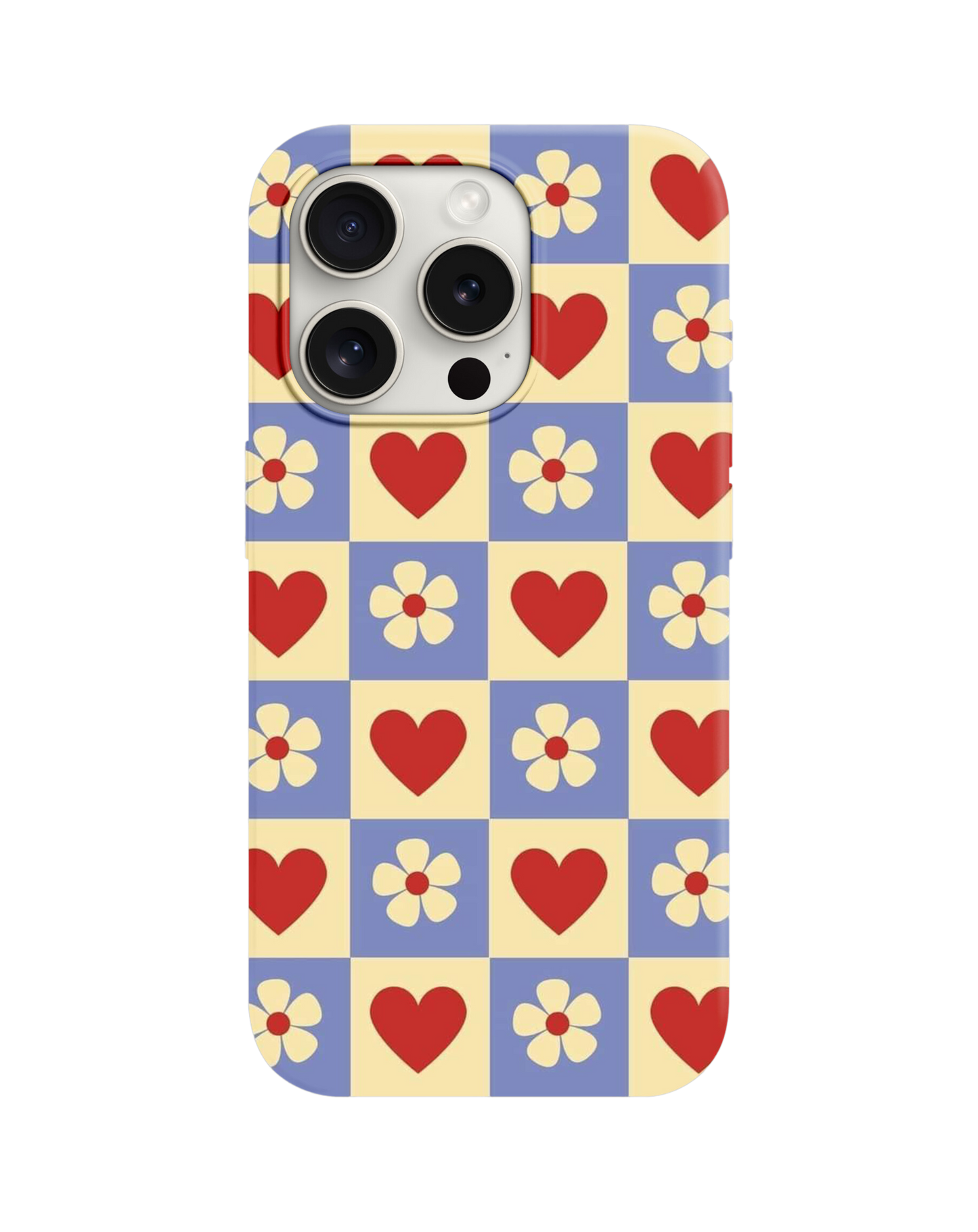 Retro Kalp ve Çiçek Desenli Desenli Telefon Kılıfı /// 267