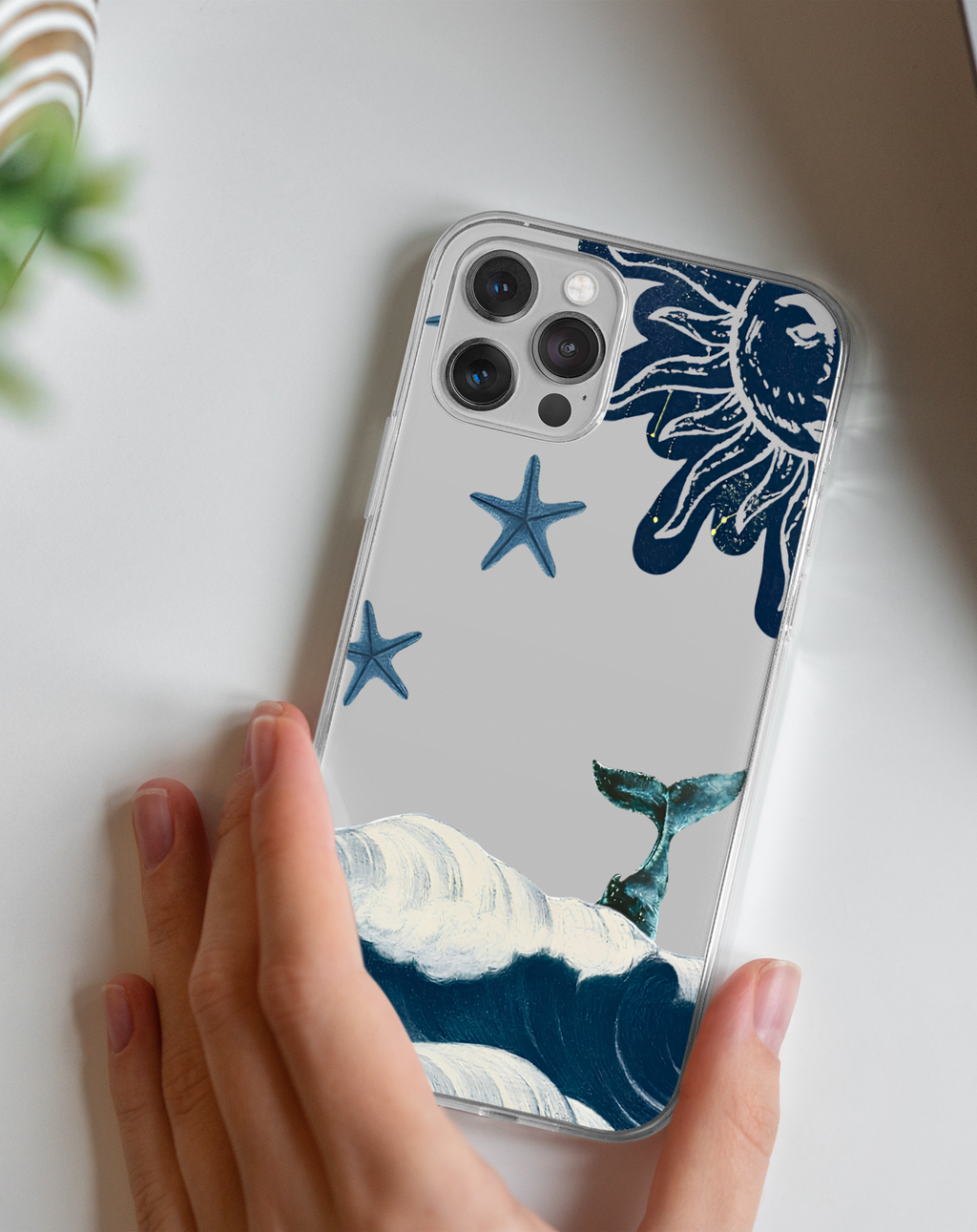 Balina Kuyruğu Premium Şeffaf Telefon Kılıfı