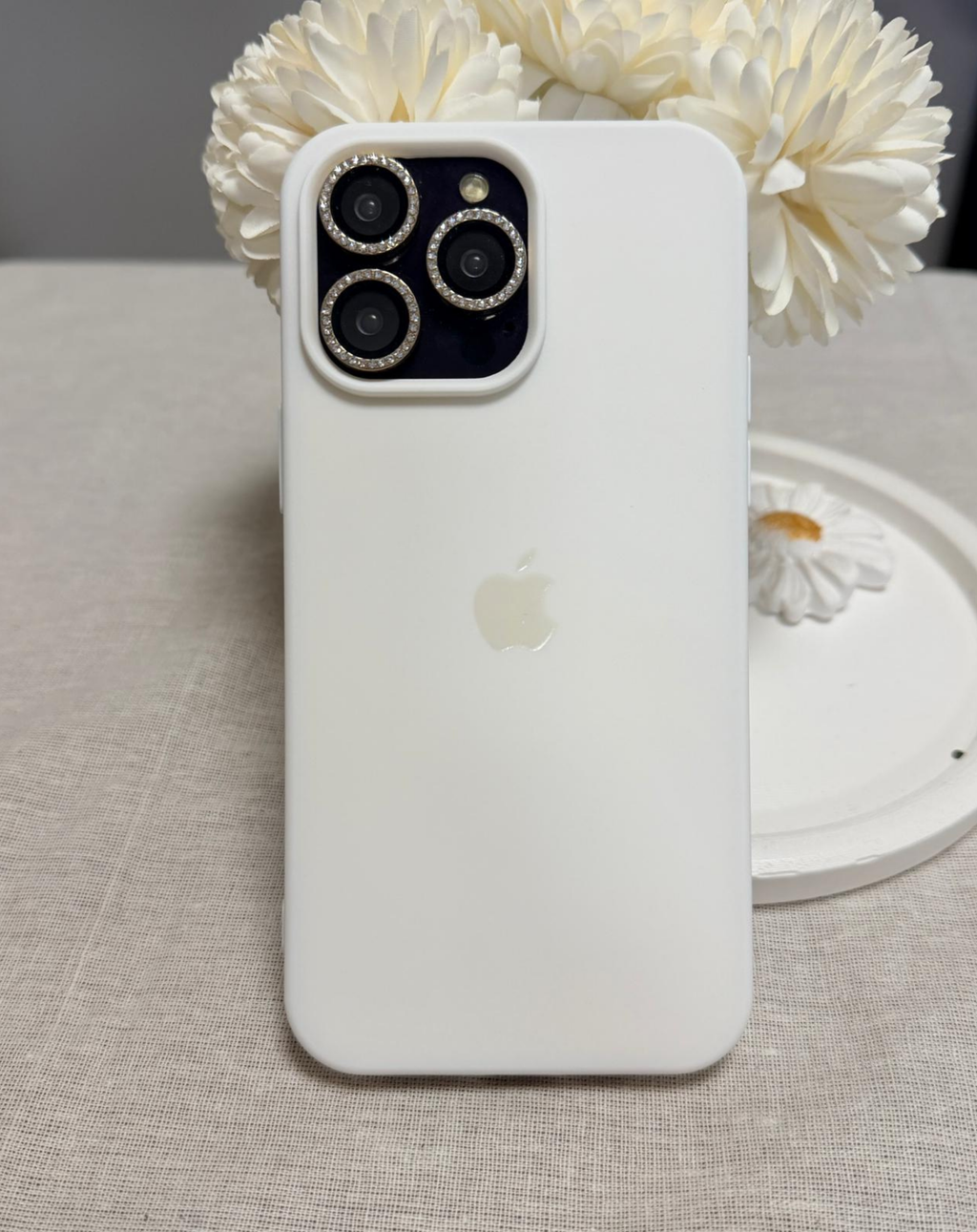 Apple Logo Beyaz Premium Telefon Kılıfı