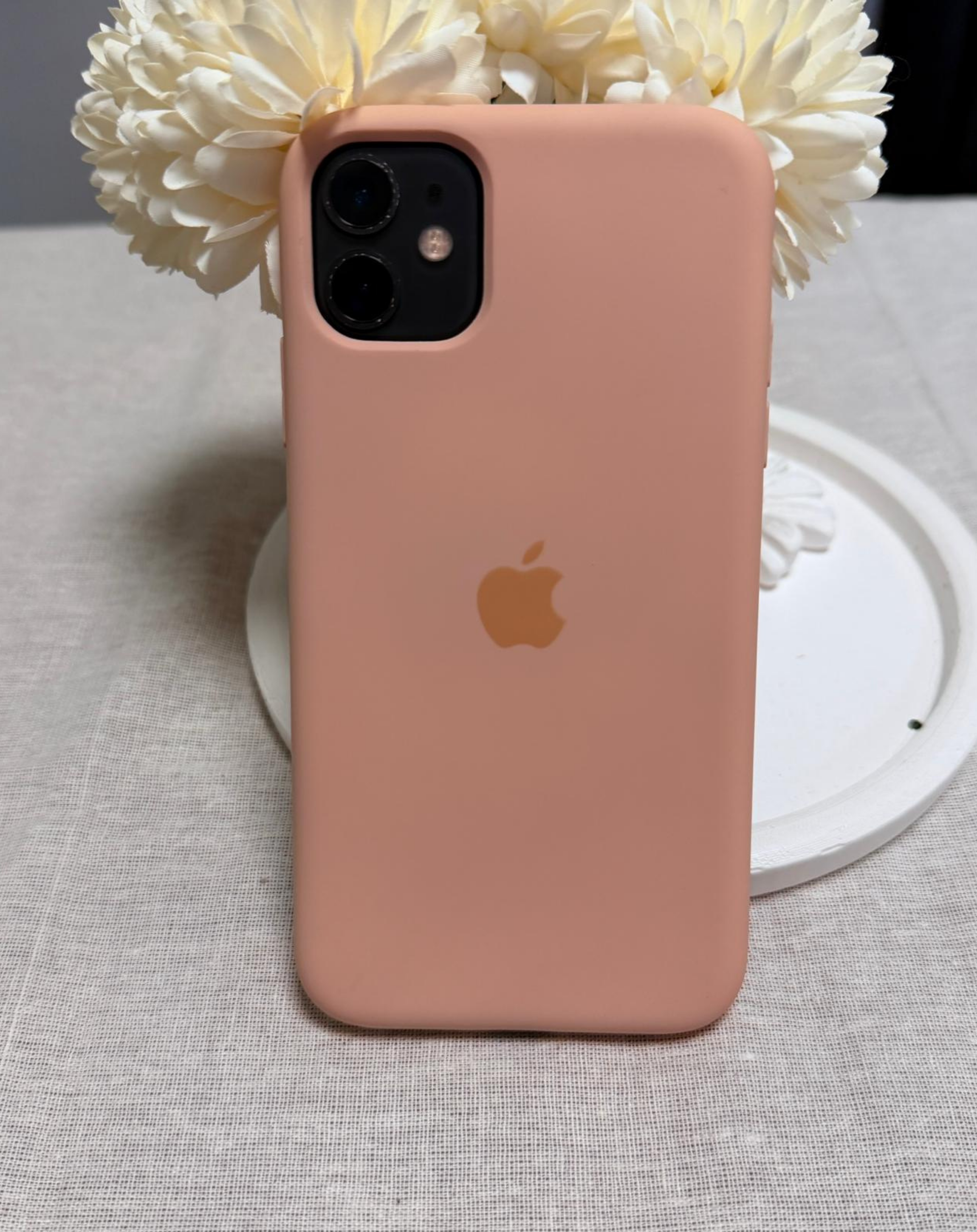 Apple Logo Toz Pembe Premium Telefon Kılıfı