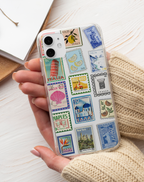 Retro Travel Şeffaf Premium Telefon Kılıfı