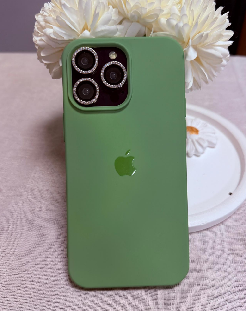 Apple Logo Fıstık Yeşil Premium Telefon Kılıfı