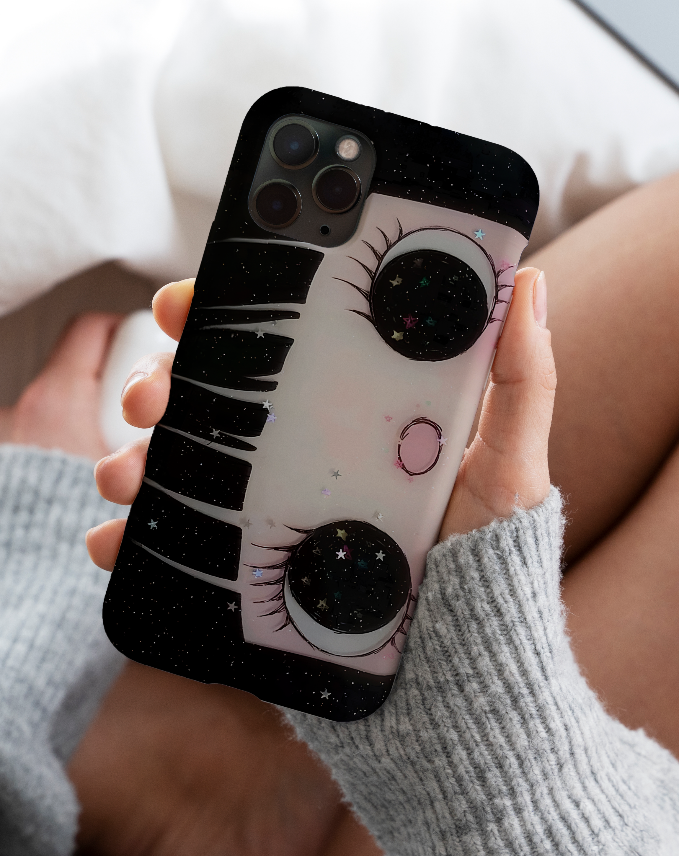 Kawaii Starry Eyes Premium Telefon Kılıfı