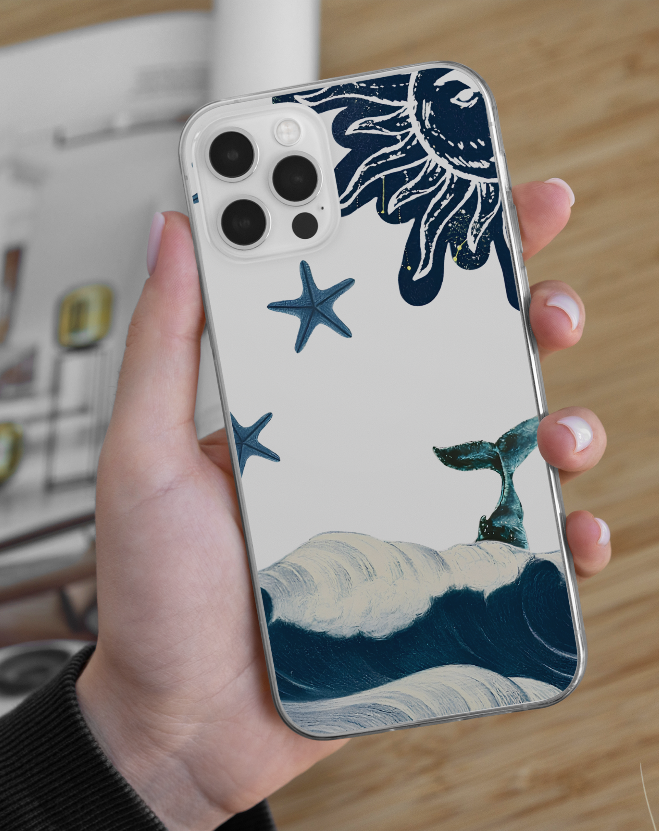 Balina Kuyruğu Premium Şeffaf Telefon Kılıfı