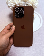 Apple Logo Kahverengi Premium Telefon Kılıfı