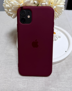 Apple Logo Bordo Premium Telefon Kılıfı