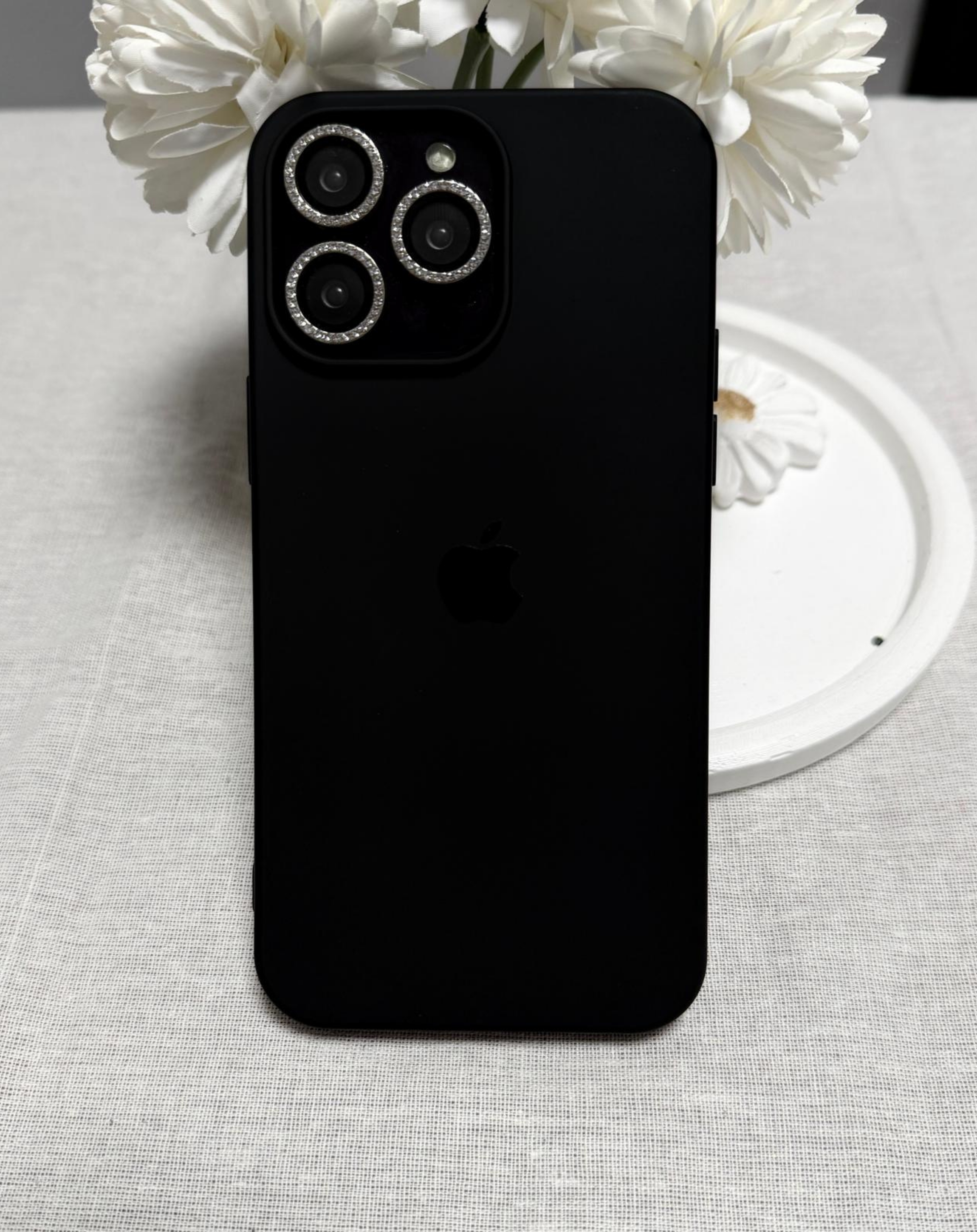 Apple Logo Siyah Premium Telefon Kılıfı