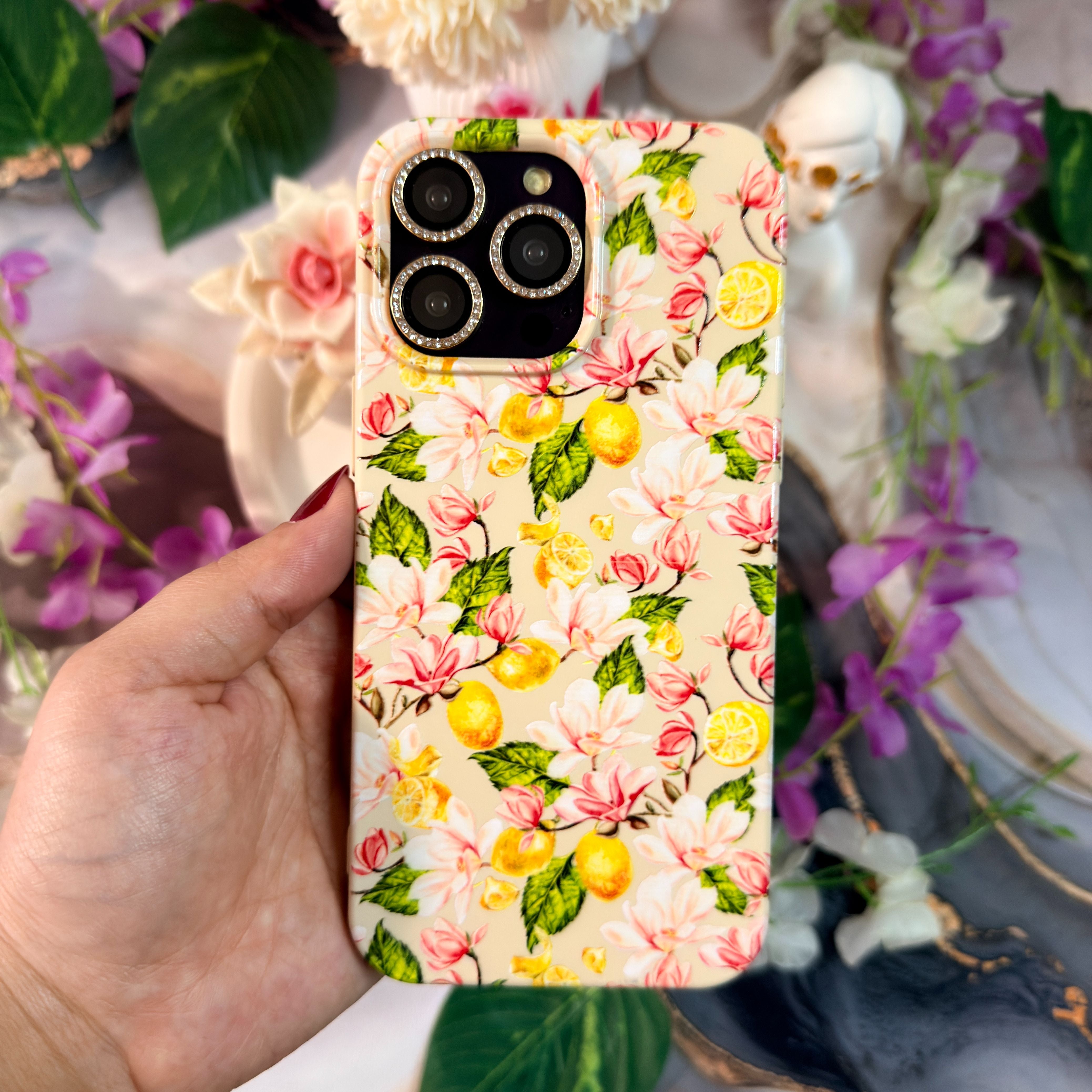 Limon ve Çiçek Premium Telefon Kılıfı