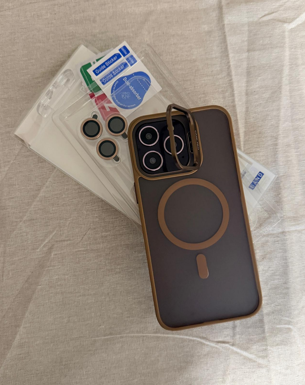 Standlı Kamera Lens Hediyeli MagSafe Telefon Kılıfı