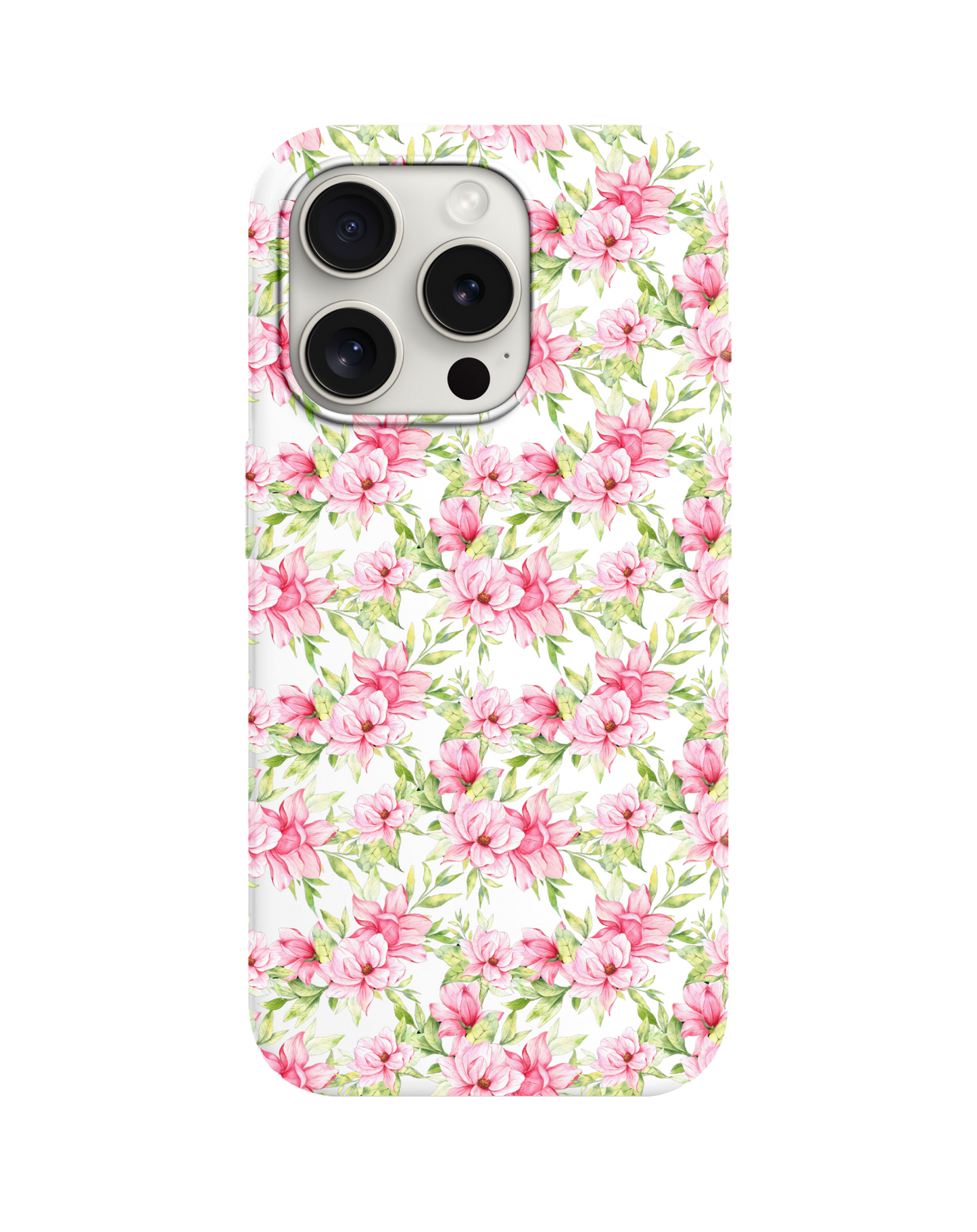 Soft Pembe Çiçek Desenli Telefon Kılıfı /// 340