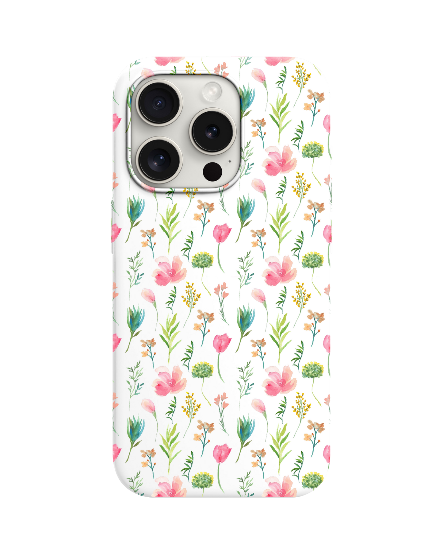 Pastel Çiçek Desenli Telefon Kılıfı /// 345