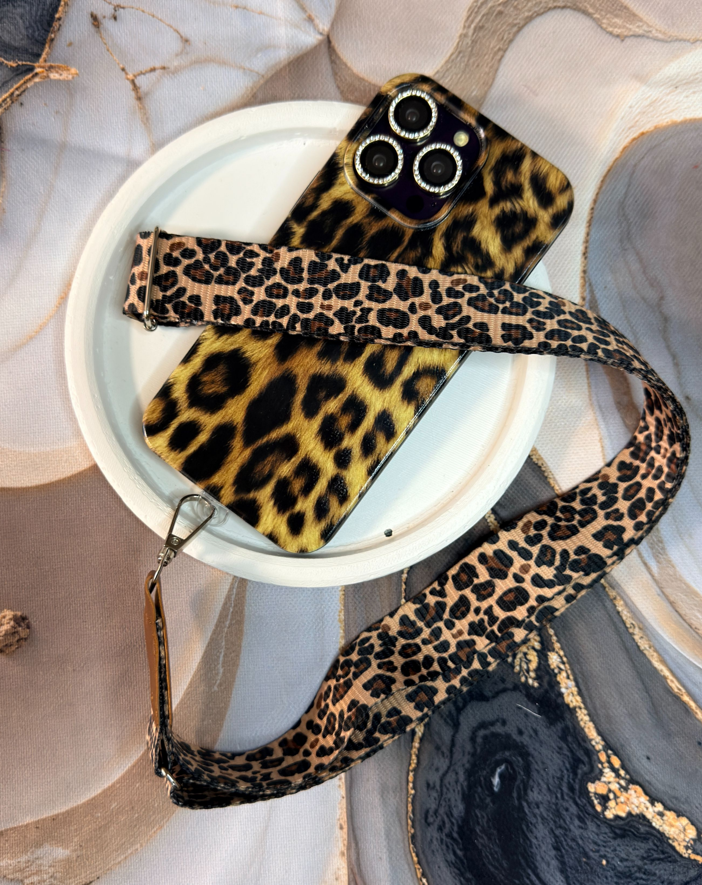 Leopar Ayarlanabilir Telefon Askısı