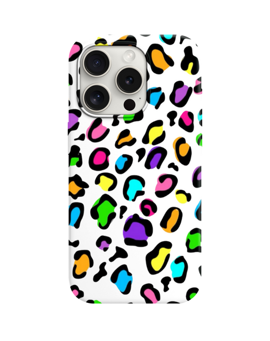 Renkli Leopar Desenli Telefon Kılıfı *** 359