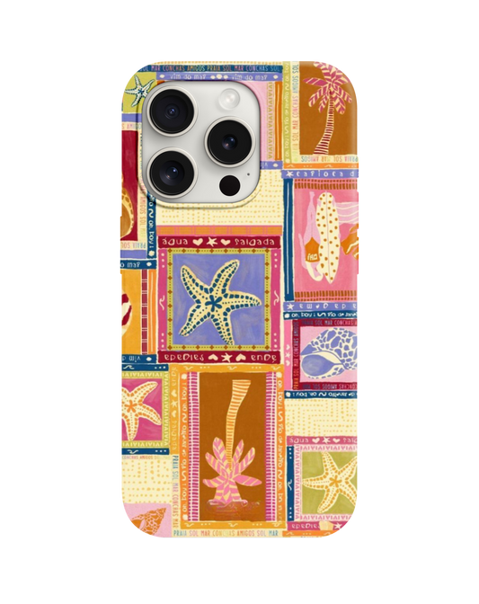 Retro Tropikal Desenli Telefon Kılıfı --- 384