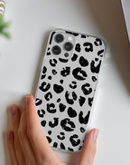 Şık Leopar Premium Şeffaf Telefon Kılıfı