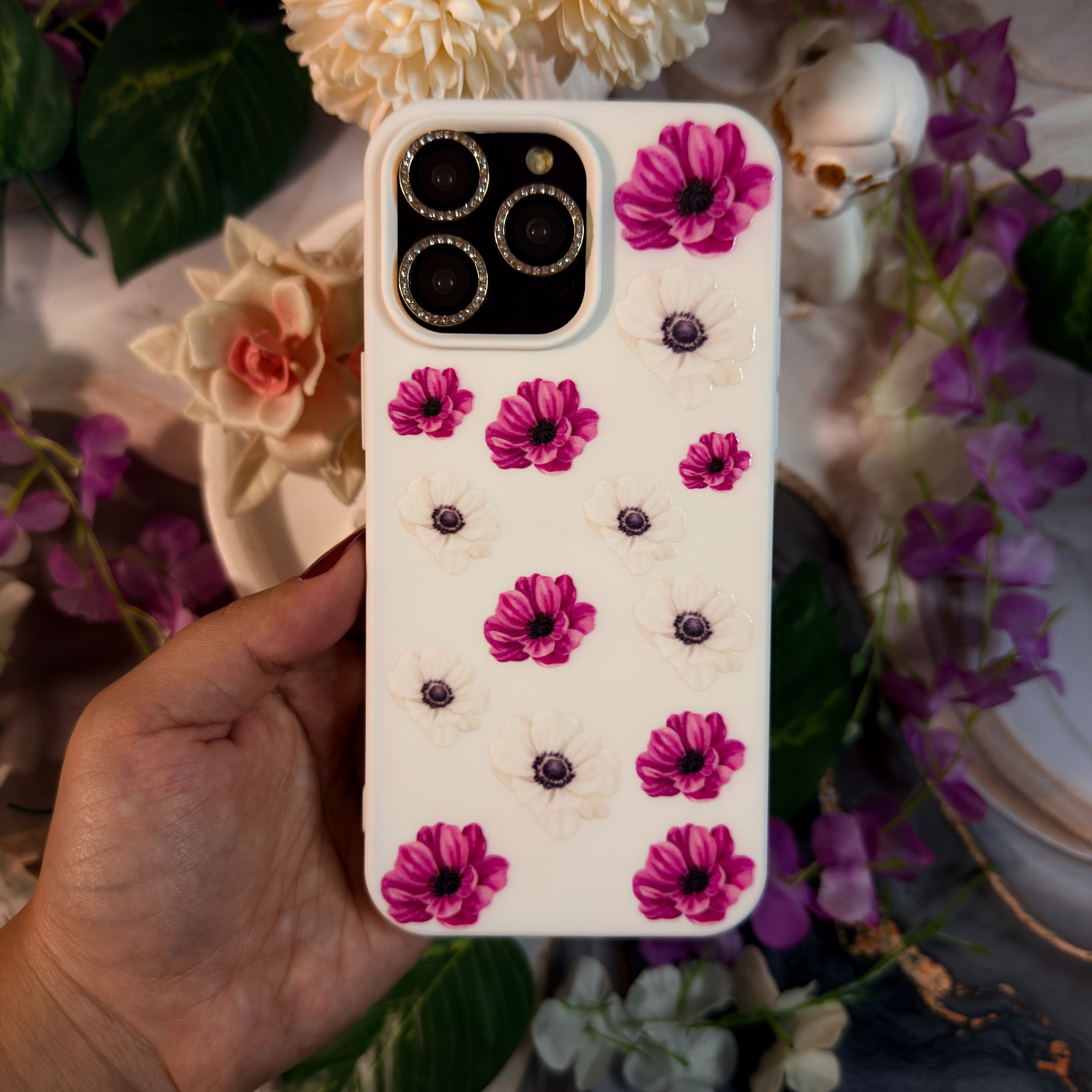 Çiçek Desenli Premium Telefon Kılıfı