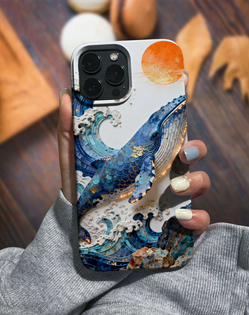 Whale Wave Premium Telefon Kılıfı