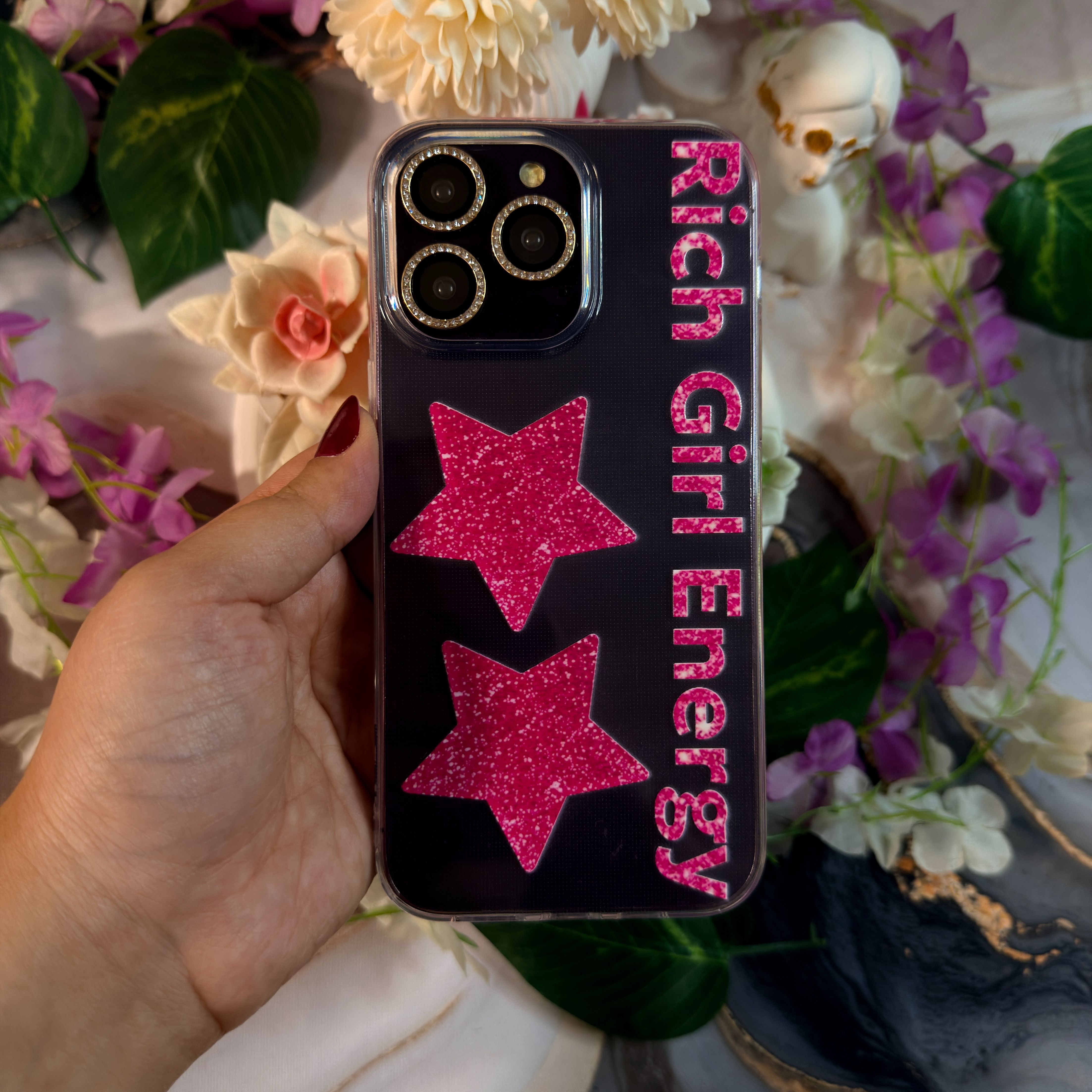 Rich Girl Energy Premium Şeffaf Telefon Kılıfı