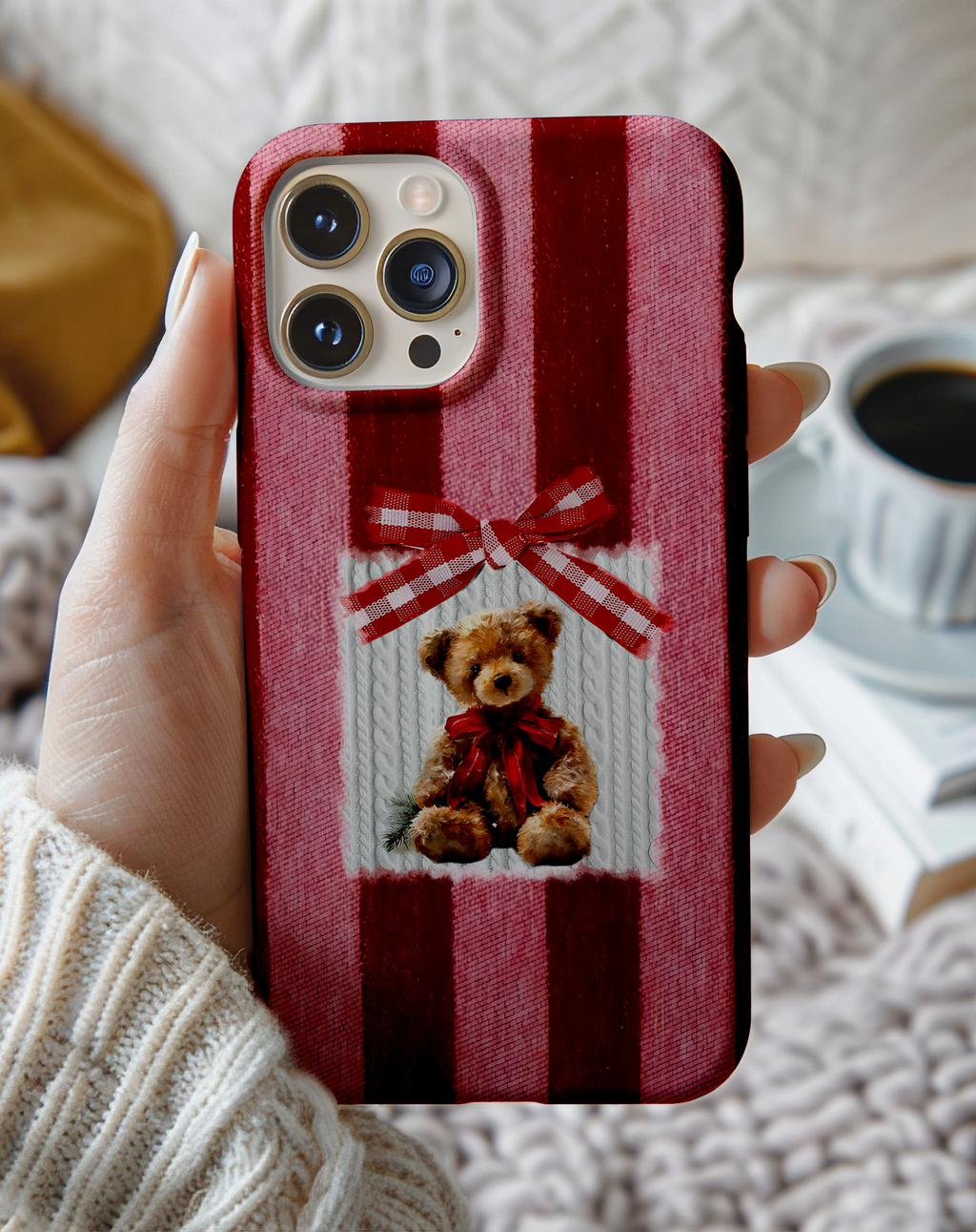 Bow Teddy Bear Premium Telefon Kılıfı