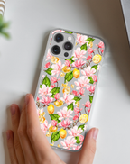 Limon ve Çiçek Premium Şeffaf Telefon Kılıfı